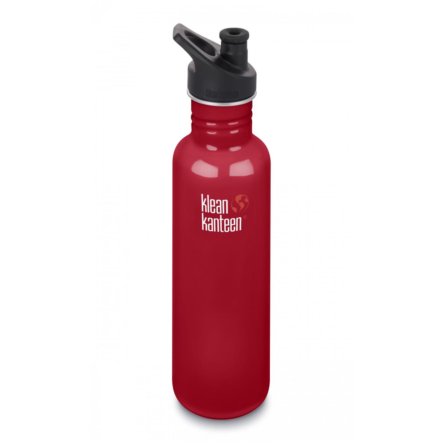 Klean Kanteen Trinkflasche Classic Einwandig 800ml mit Sport Cap 3.0 Mineral Red 
