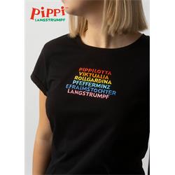 Damen T-Shirt &quot;Pippilotta Viktualia&quot; - schwarz