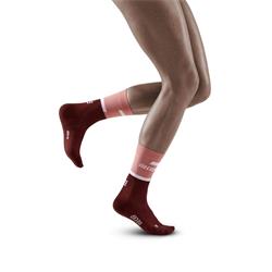 cep The Run Mid Cut Socks Women rose/dark red