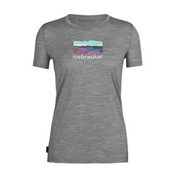 Icebreaker Tech Lite II SS Tee Trailhead metro heather Damen T-Shirt