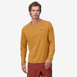 Patagonia Herren Long-Sleeved Capilene® Cool Daily Graphic Shirt - Waters Boardshort Logo: Pufferfish Gold X-Dye