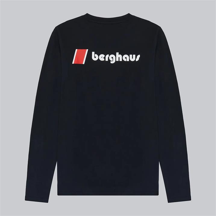 Berghaus Unisex Heritage Front&Back Logo LS Tee black