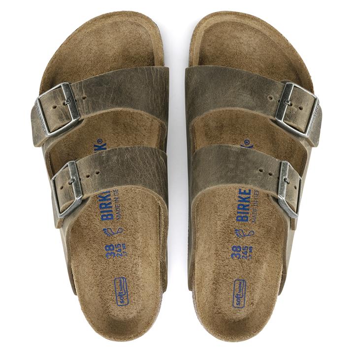 Birkenstock Arizona Weichbettung Naturleder geölt Unisex Normal faded khaki