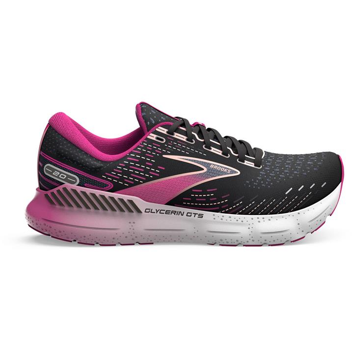 Brooks Glycerin GTS 20 Women black fuchsia linen