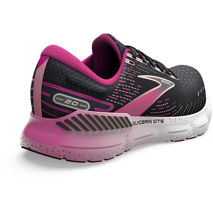 Brooks Glycerin GTS 20 Women black fuchsia linen