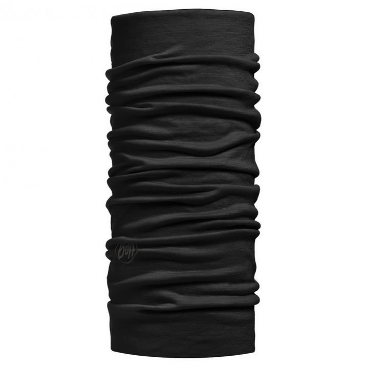 Buff Merinowolle Multifunktionstuch Lightweight Solid Black