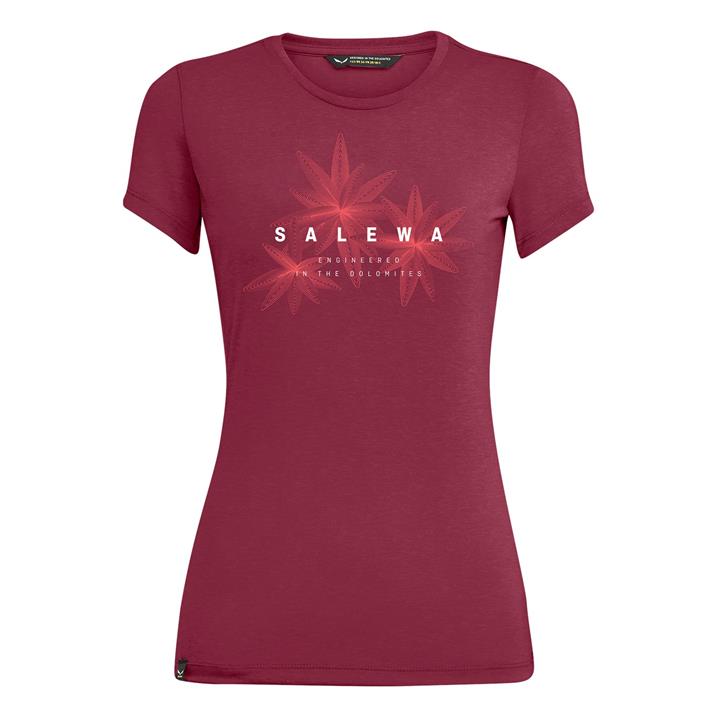 Salewa Lines Graphic Dry W rhodo red melange Damen T-Shirt